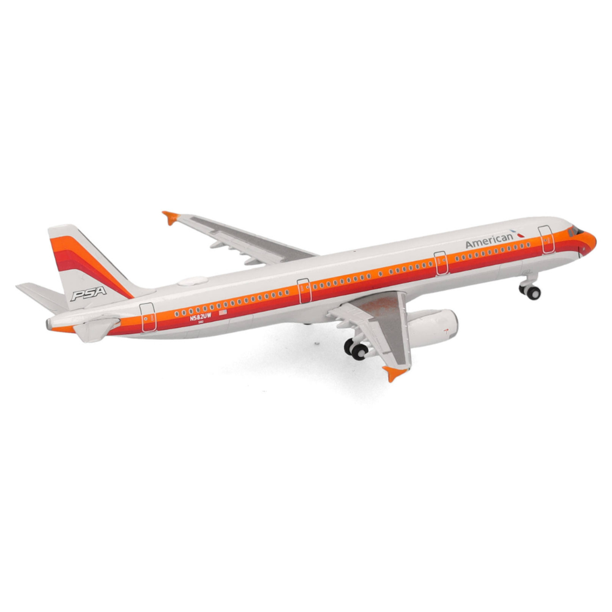 Herpa Wings Flugzeugmodell American Airlines Airbus A321 "PSA Hertitage Livery" (1:500)